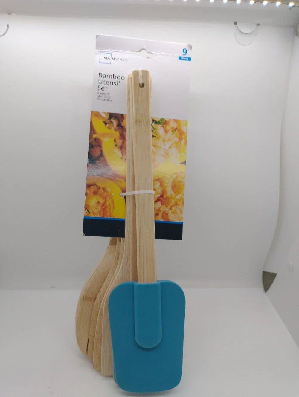 MAINSTAYD Bamboo Utensil Set 9 pieces